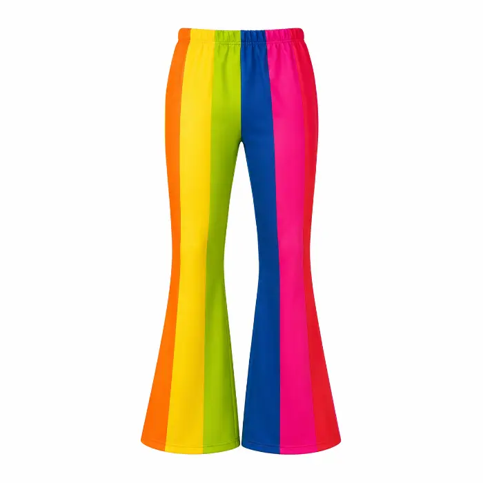 Broek flared regenboog dames - S/M