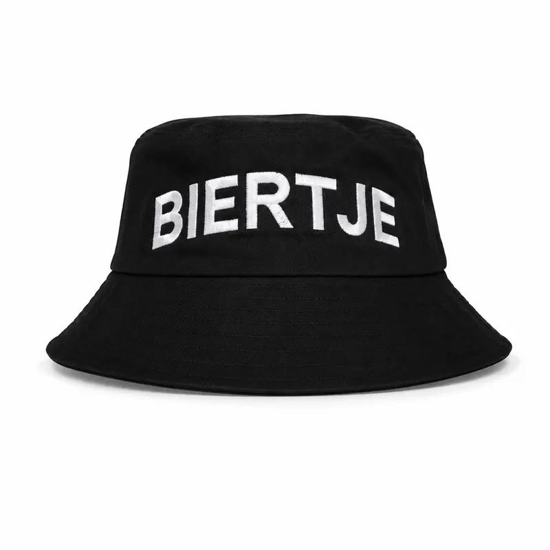 Bucket hat Biertje zwart
