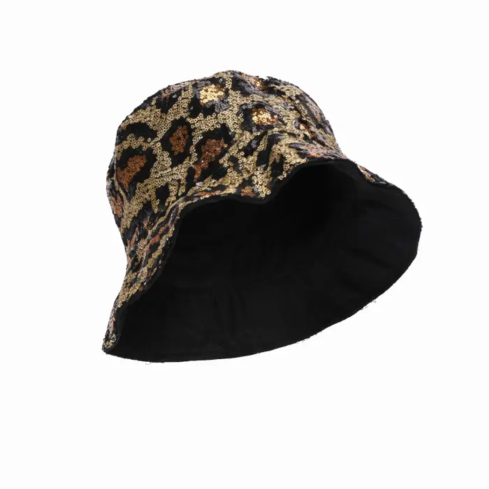 Bucket hat panter pailletten