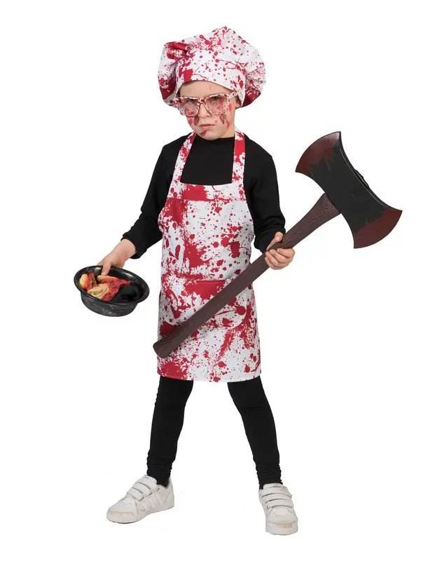 Butchersblood (schort + muts) one size