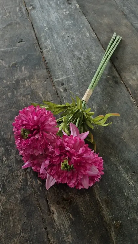 Calendula boeket donkerroze 49 cm - 5 stelen