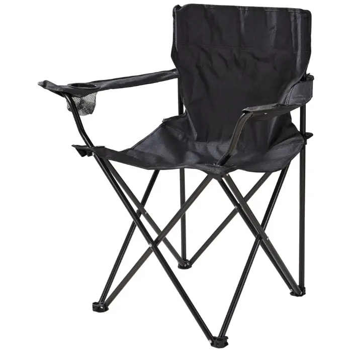 Campingstoel zwart