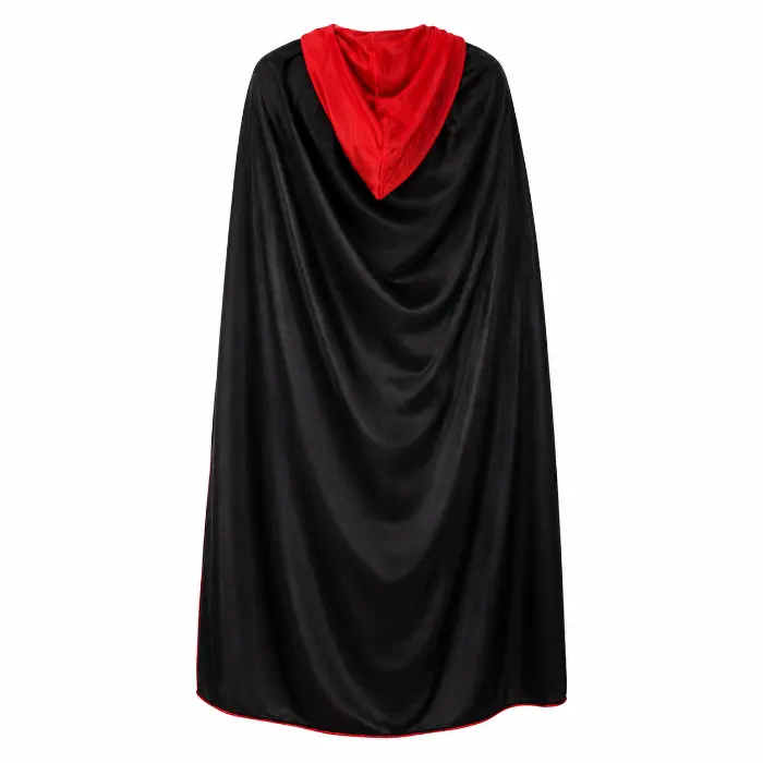 Cape Halloween zwart/rood maat S
