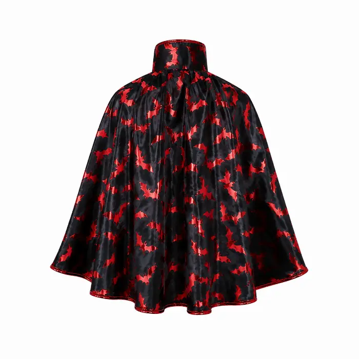 Cape vleermuizen zwart/rood kind one size