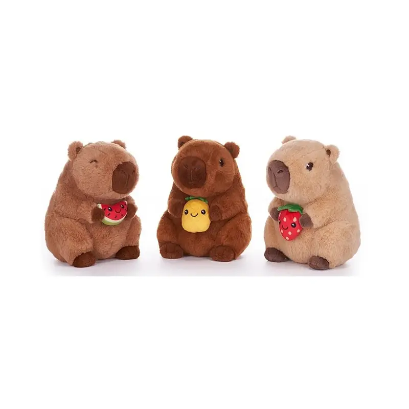 Capibara met fruit knuffel 20 cm - Kies je favoriet