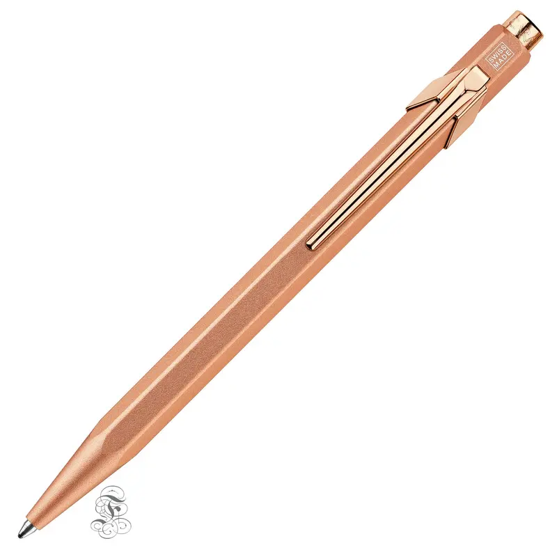 Caran d'Ache 849 Brut Rose ballpoint with pencase