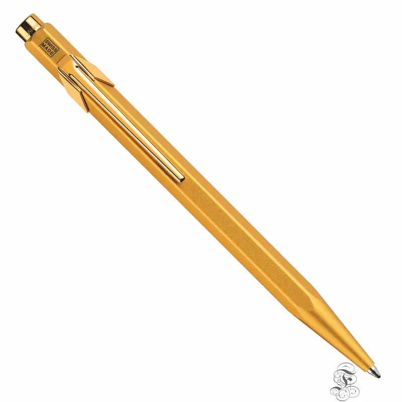 Caran d'Ache 849 Goldbar ballpoint with pencase