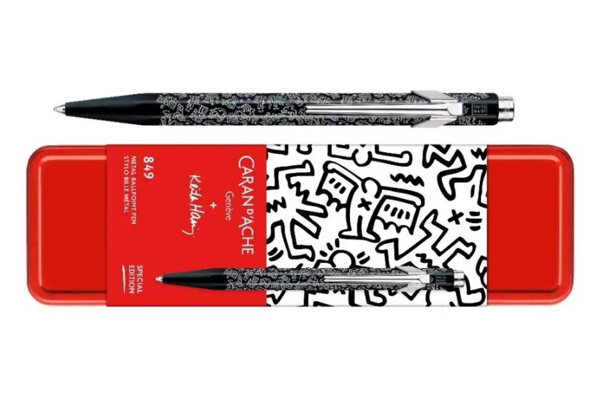 Caran d'Ache 849 Keith Haring zwart balpen