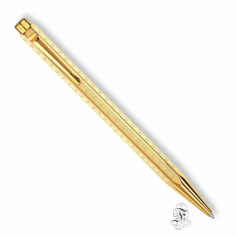 Caran d'Ache Ecridor Chevron gold ballpoint