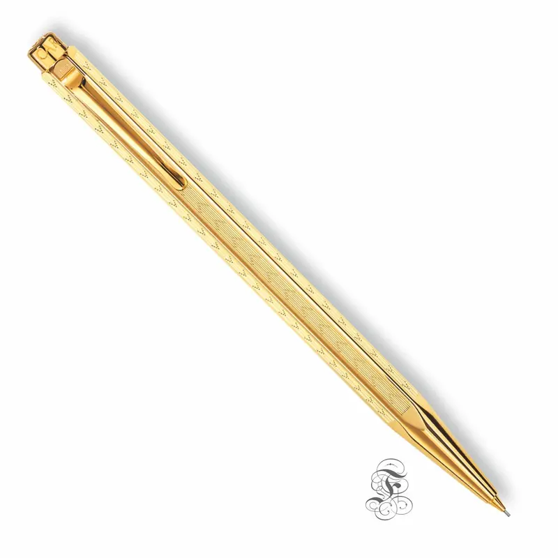 Caran d'Ache Ecridor Chevron gold mechanical pencil