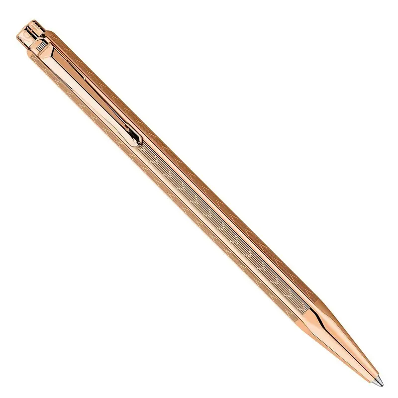 Caran d'Ache Ecridor Chevron rose gold ballpoint