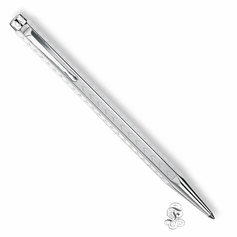 Caran d'Ache Ecridor Chevron silver ballpoint