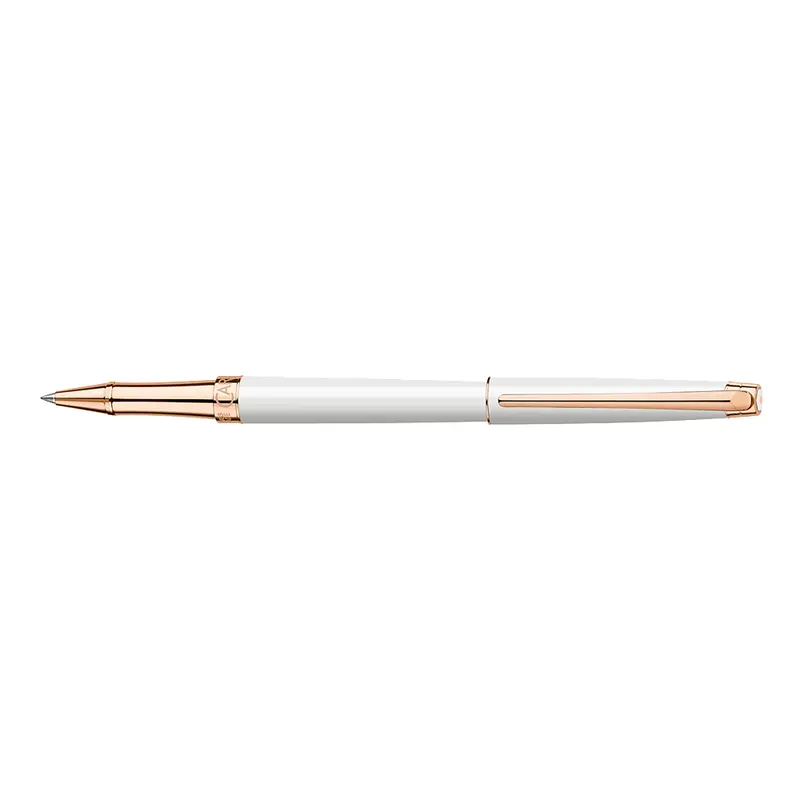 Caran d'Ache Leman Slim White Rosegold roller