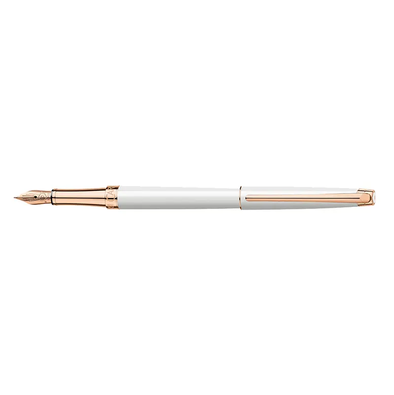 Caran d'Ache Léman Slim White Rosegold vulpen