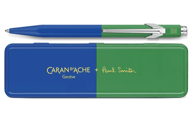 Caran d'Ache Paul Smith 849 Cobalt Blue & Emerald Green balpen
