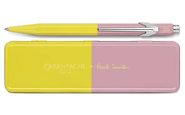 Caran d'Ache Paul Smith 849 Yellow & Rose Pink balpen