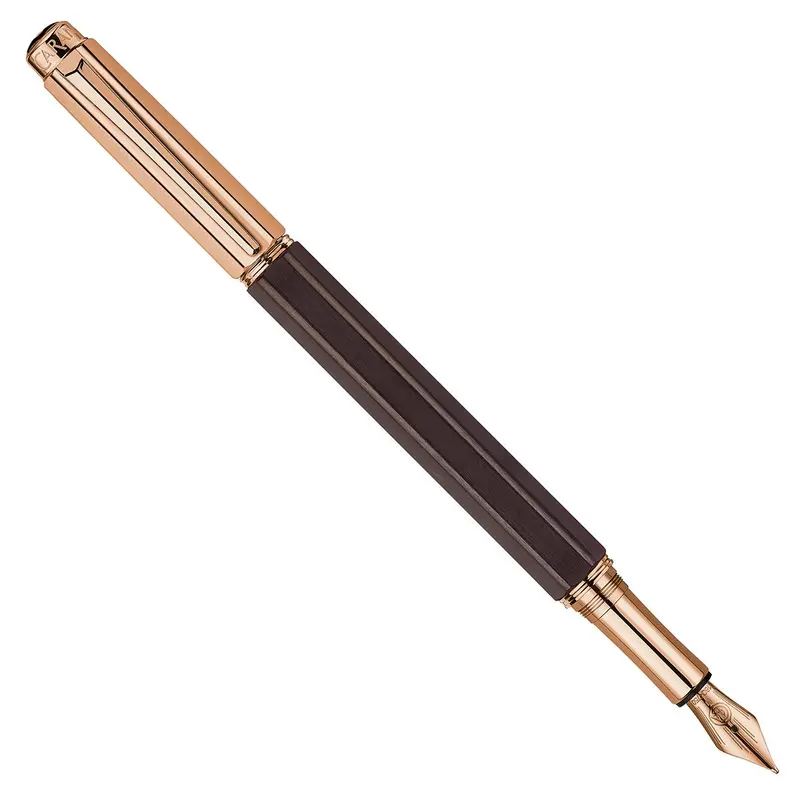 Caran d'Ache Varius Ebony wood and rose gold fountain pen