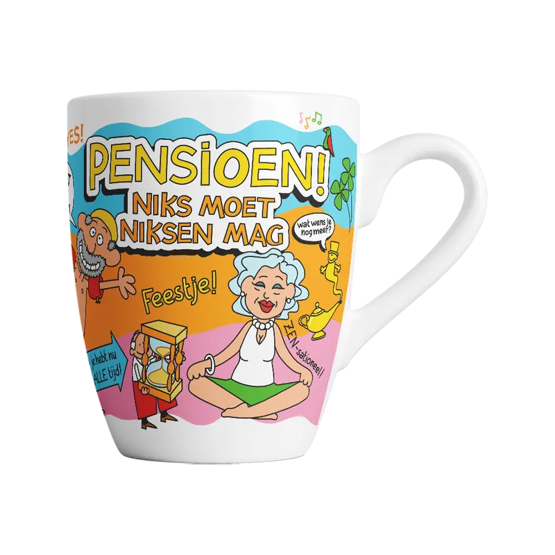 Cartoonmok - Pensioen, niks moet