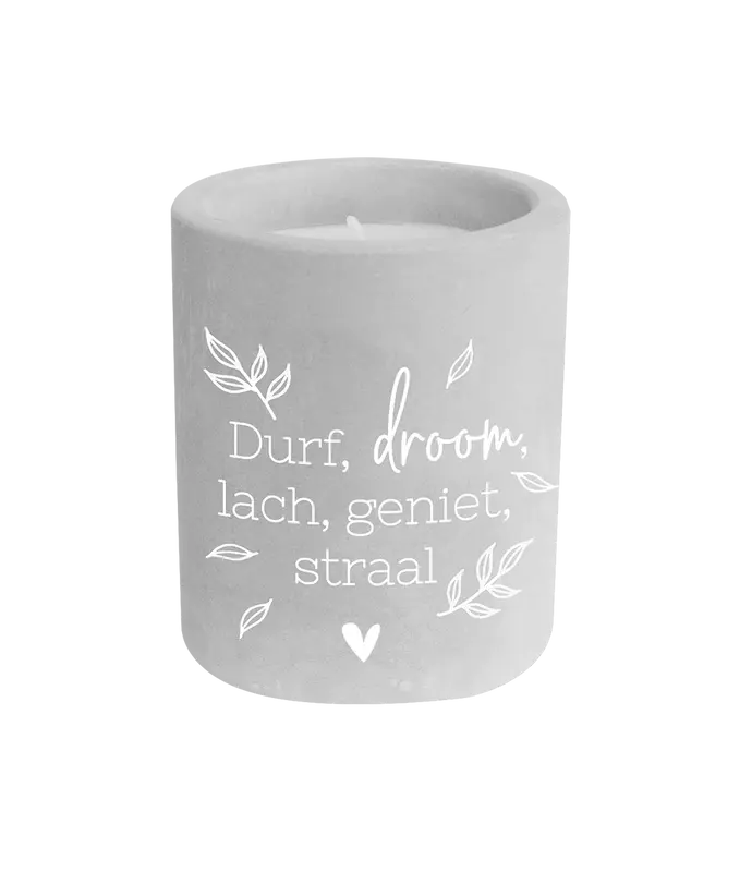 Cement candle - Durf, droom...