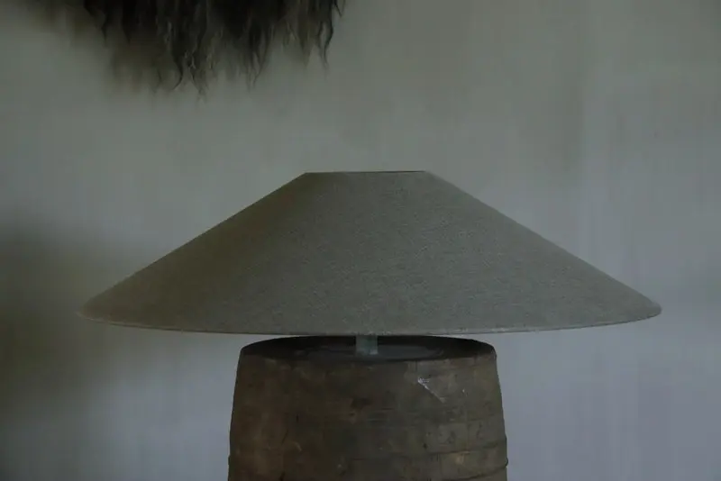 Chinese Lampenkap KLEUR BEVER 601314 Aura Peeperkorn met taupe binnenkant