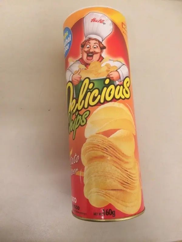 Chipsbus met springveer