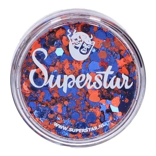 Chunky glitter cream Orange & Blue - Lampegat (10ml)