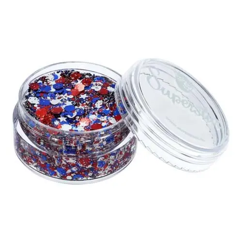 Chunky glitter cream Red, White & Blue (10ml)