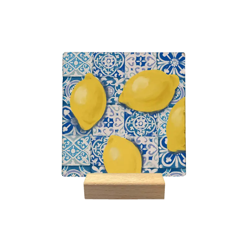 Citroenen op delftsblauw