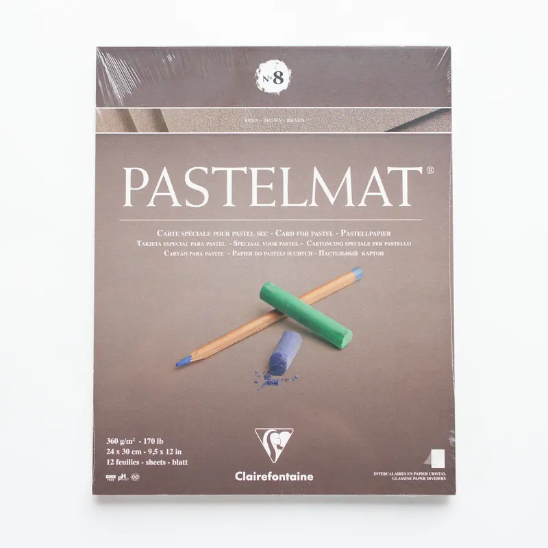 Clairefontaine Pastelmat N°8 360g 24x30cm Bruin 12 vellen