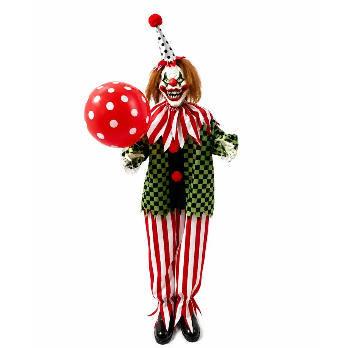 Clown met ballon staand - 131cm
