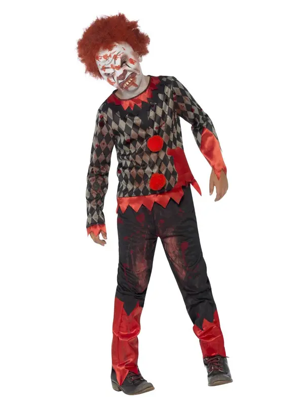Clown zombie incl. masker mt. L (145-158)