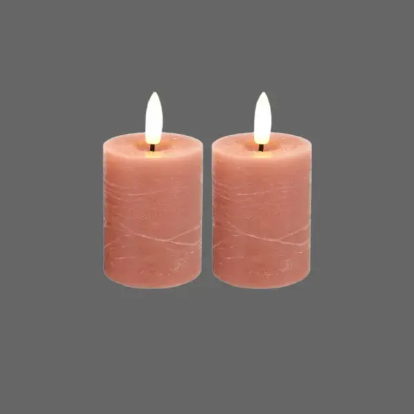 Countryfield led kaars roze