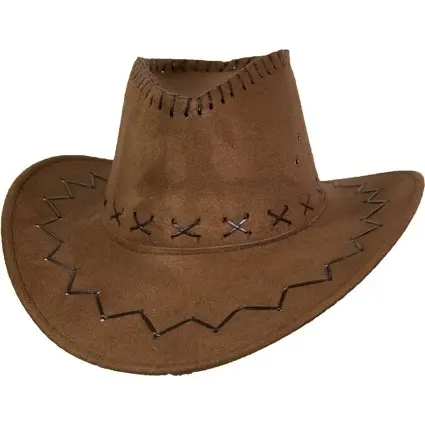 Cowboyhoed lederlook bruin