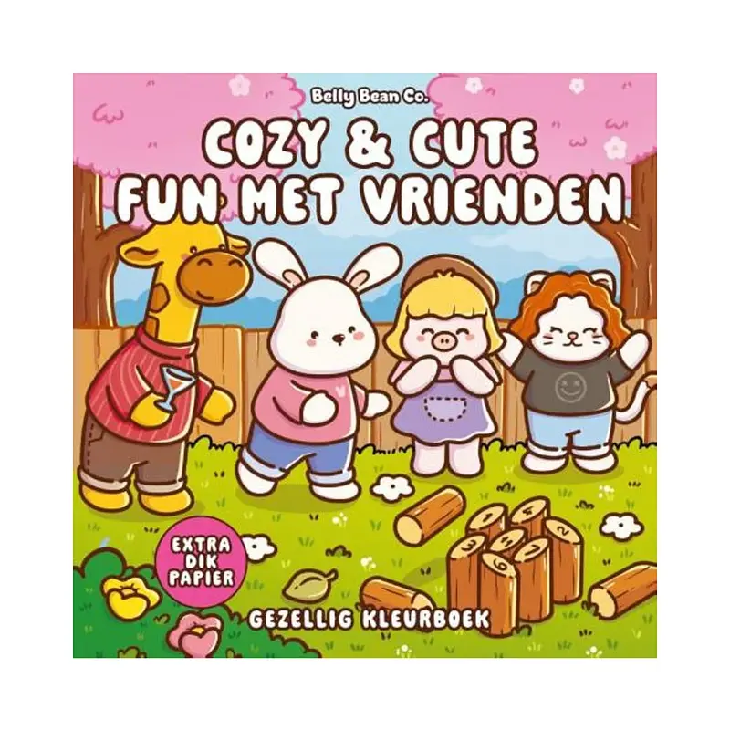 Cozy & cute fun met vrienden - kleurboek
