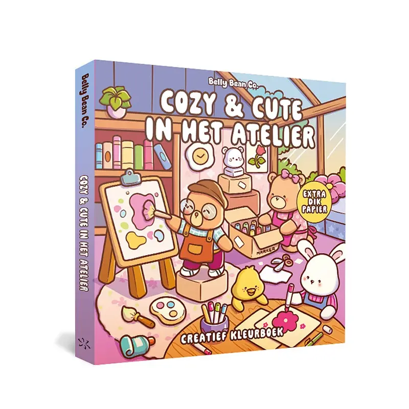 Cozy & cute in het atelier - kleurboek