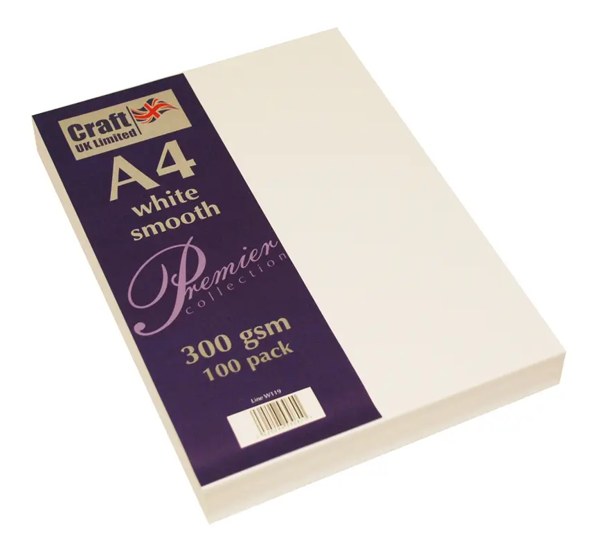 Craft UK - Premium White Smooth Paper Pack (300gsm)