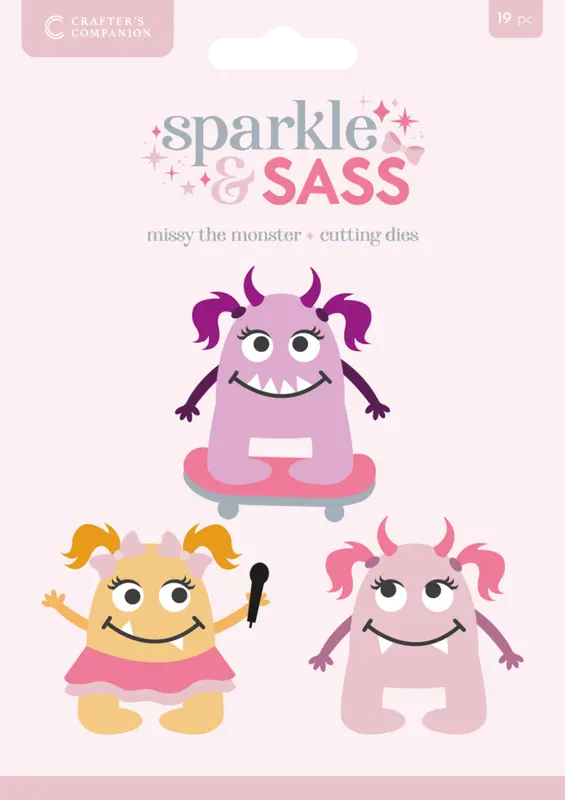 Crafter's Companion - Sparkle and Sass Metal Die Set Missy the Monster