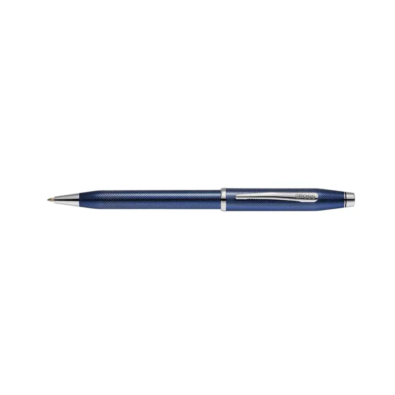 Cross Century II Transparant Blauw Diamant Gravure Balpen