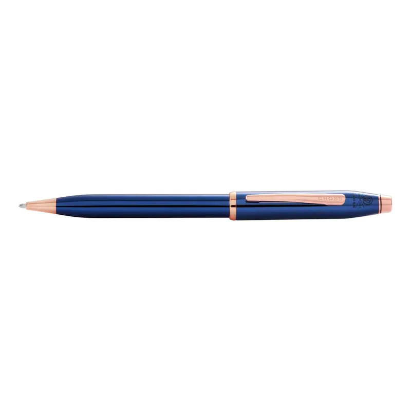 Cross Century II Transparant Kobalt Blauw/Rose Balpen