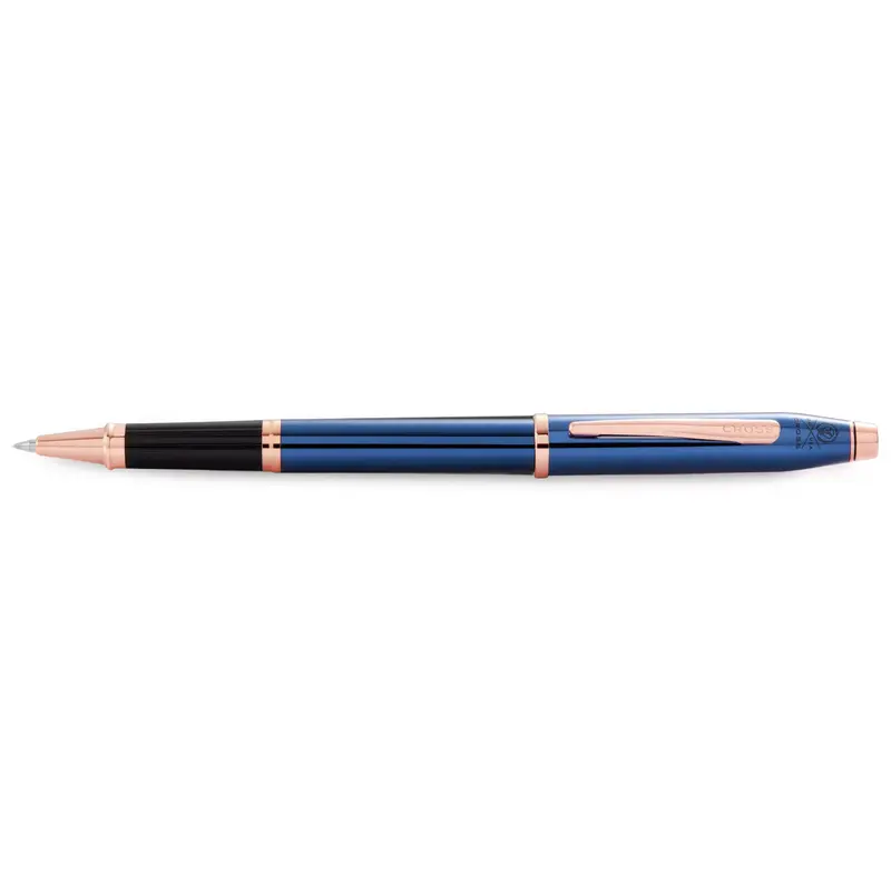 Cross Century II Transparant Kobalt Blauw/Rose roller