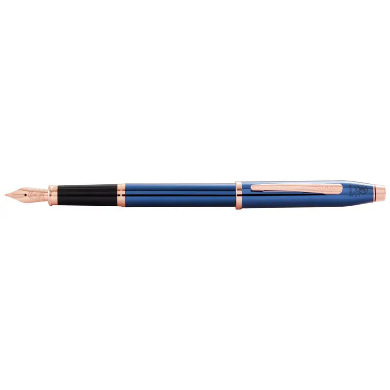 Cross Century II Transparant Kobalt Blauw/Rose Vulpen
