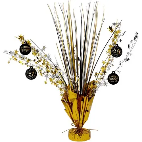 Decoratie fontein Shining Glam goud/zwart/zilver