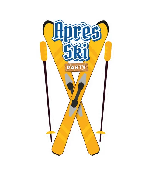 Decoratiebord Apres-ski 90x50cm