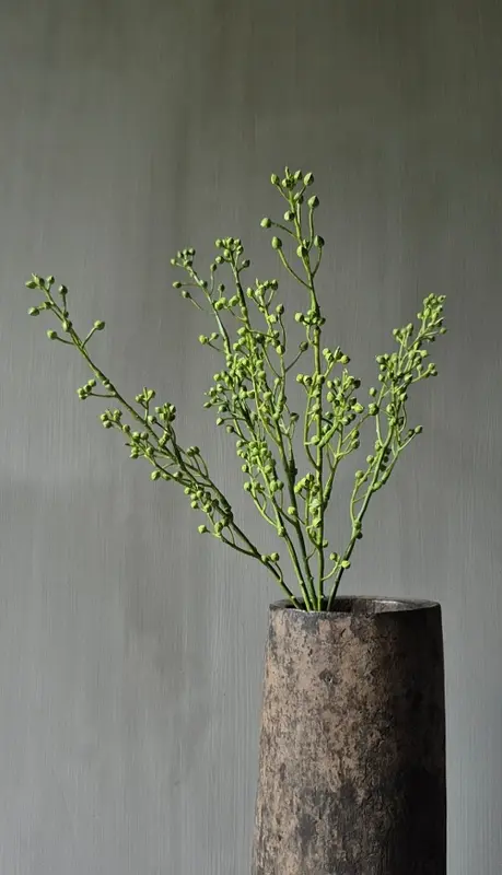 Decoratietak groen met bessen 52 cm - 5 stelen