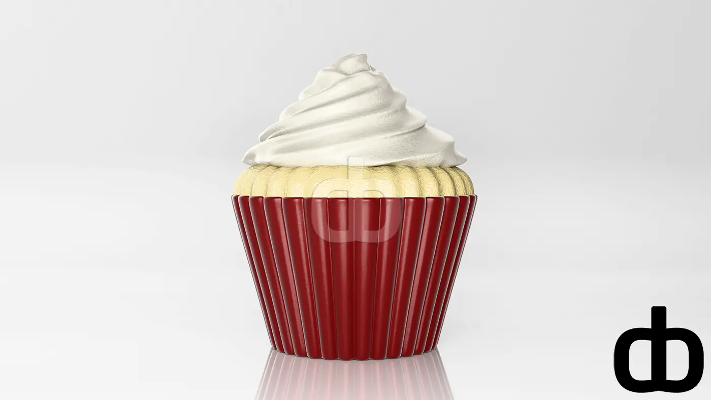 Decoratieve 3D-geprinte Cupcake
