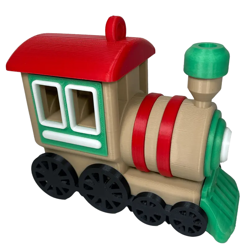 Decoratieve Gingerbread-locomotief – kerstornament en decoratie (grote versie)