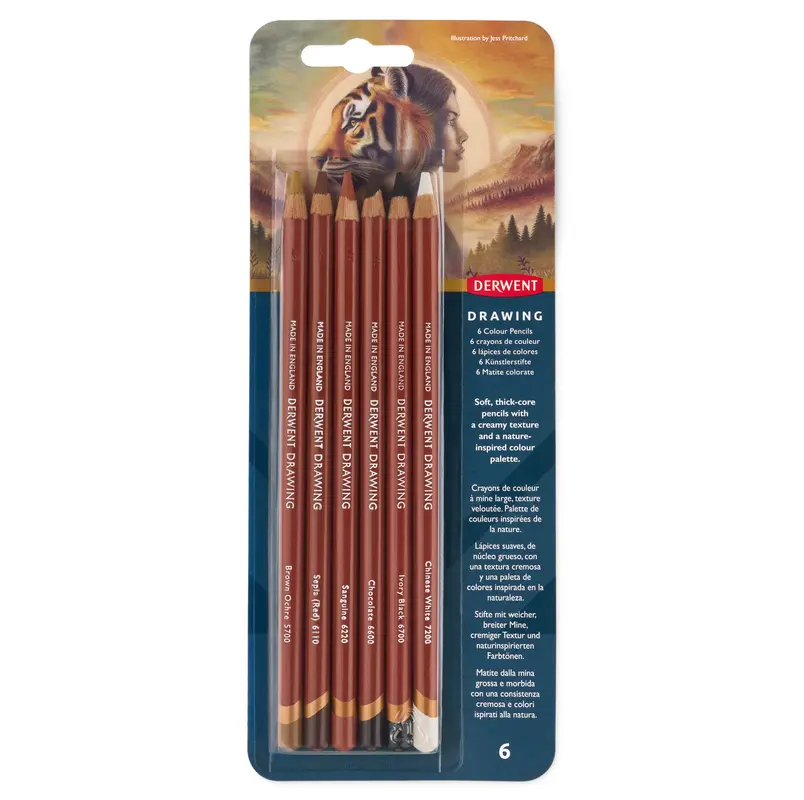 Derwent Drawing Pencil Blister with 6 Pencils