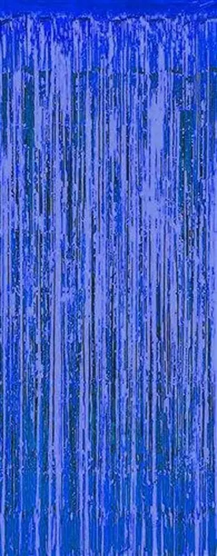 Deurgordijn folie blauw (100x250cm)