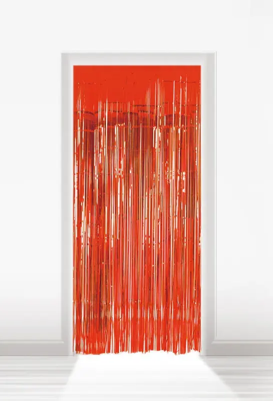 Deurgordijn folie rood lxb = 2x1m