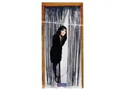 Deurgordijn folie zwart lxb = 2x1m